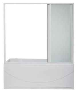 Шторка на ванну Bas Ямайка 3 створки стекло прозрачное